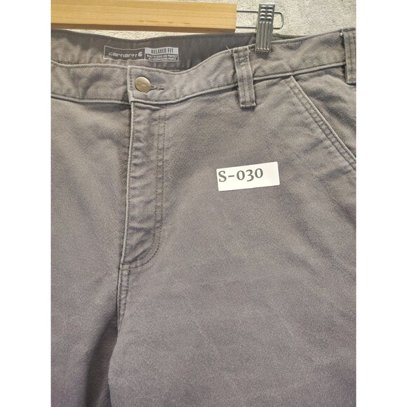 Carhartt Pants Men 40x30 Gray Relaxed Fit Rugged Flex Canvas Cargo Carpenter - Picture 12 of 12